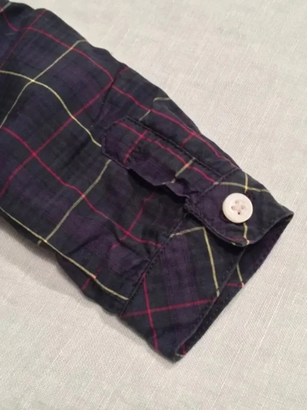 Ralph Lauren green blue red yellow plaid cotton long romper one piece